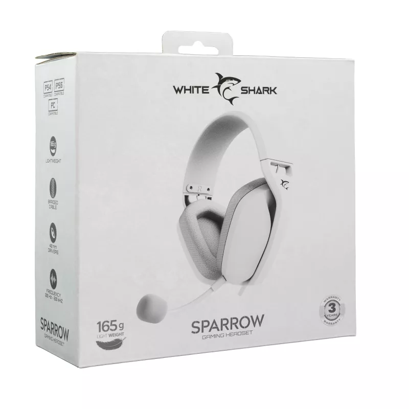 Slúchadlá White Shark GH-2443 Sparrow biela