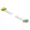 DeLOCK riser karta PCI Express x1 samec na x1 slot 90° zahnutá s FPC káblom 30 cm