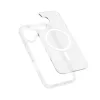 Crong Hybrid Matte Magnetic MagSafe puzdro pre iPhone 17 – priesvitná biela, PC+TPU