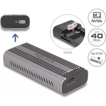Puzdro na SSD DeLOCK 42029 USB Type-C 40 Gbit/s pre M.2 NVMe PCIe