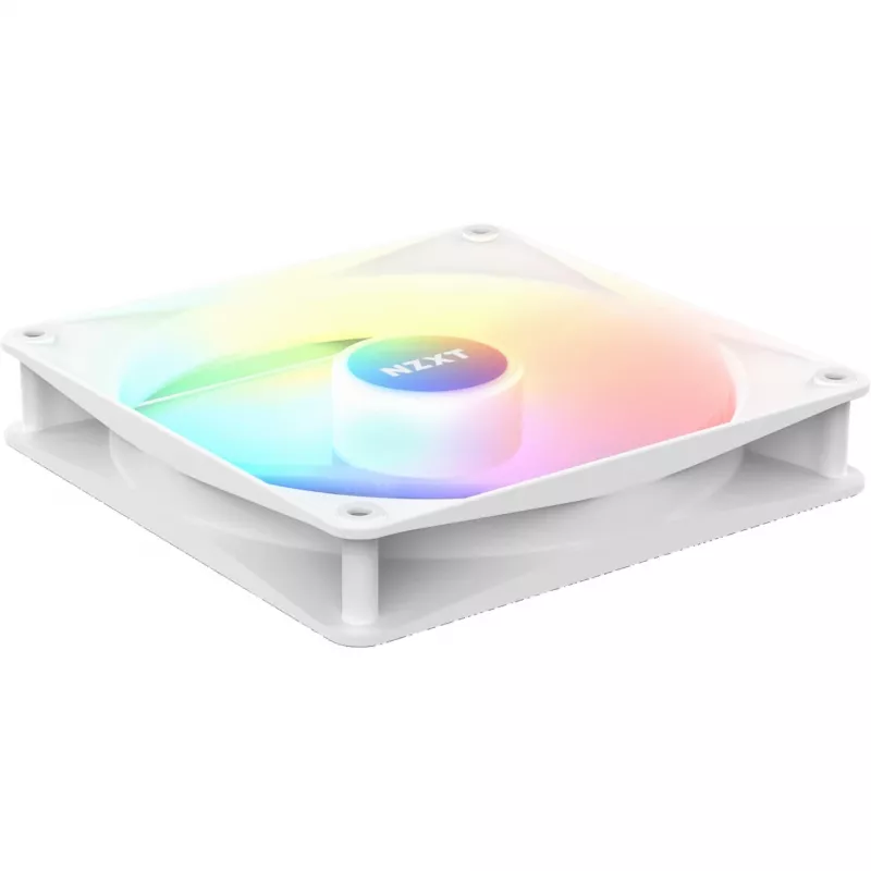 NZXT F120 RGB Core RF-C12SF-W1 120 mm skrinkový ventilátor, 500–1800 RPM, PWM, biely