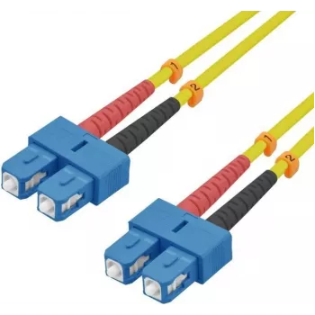Optický patch kábel helos 216668 9/125µm OS2 SC-SC duplex 15m