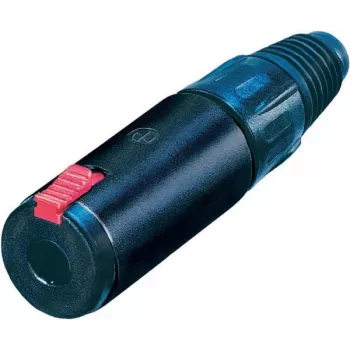 Neutrik 1/4 uzamykací kábel Jack - audio konektor - stereo konektor samica - čierny