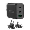 Nástenná nabíjačka Tellur TLL151451 65W, 3-port (2x USB-C, 1x USB-A)