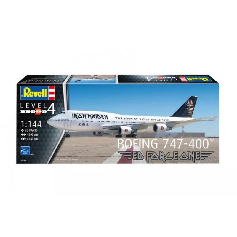 Revell 03780 Boeing 747-400 Iron Maiden Ed Force One 1:144 mierka nenatretá/nezložená plastová stavebnica