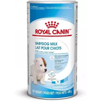 Mliečny prášok pre šteniatka Royal Canin Babydog Milk 400 g — príchuť hydina, 33 % bielkovín, 39 % tuku, vitamíny a minerálne látky
