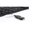 Silikónová klávesnica USB+PS/2 čierna