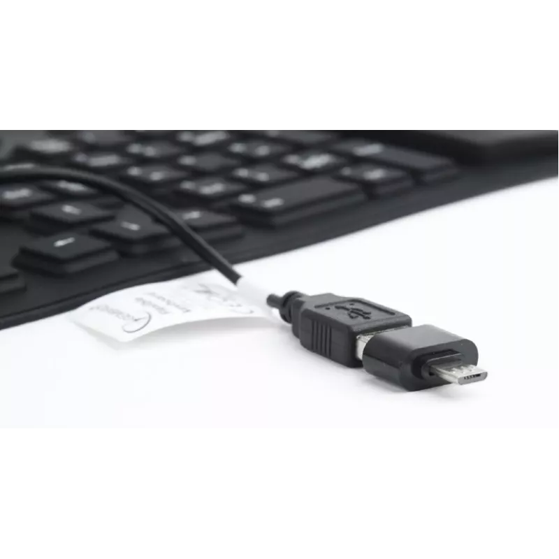 Silikónová klávesnica USB+PS/2 čierna