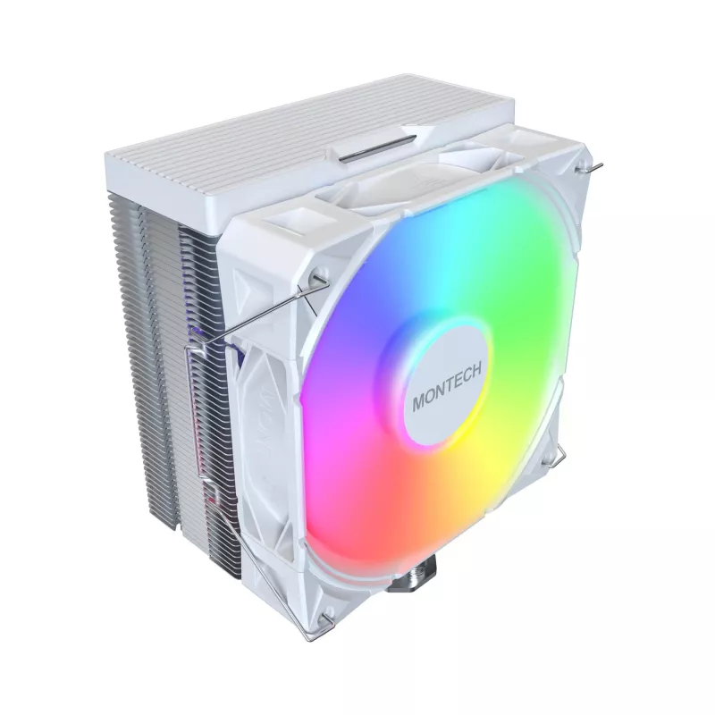 Montech NX400 White ARGB vzduchový chladič CPU, 120 mm, multi-socket, biely