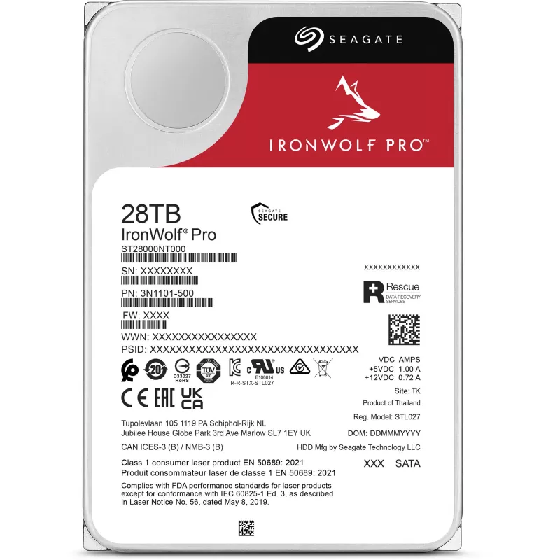 Seagate IronWolf Pro ST28000NT000 interný pevný disk 28 TB 7200 RPM 512 MB 3,5