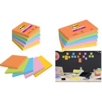 Post-it Super Sticky Notes Boost Collection samolepiace lístočky extra silné farebne sortované 5 blokov (7100258933)
