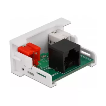 DeLOCK Easy 45 modul 2 x Cinch konektor samica na RJ45 konektor samica 22,5 x 45 mm