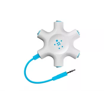 Belkin F8Z274BT - zelená - biela - 1x 3,5 mm - 5x 3,5 mm - samec - samica