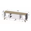 Cama TV stojan LOTTA 160 2D2K dub wotan/matný čierny