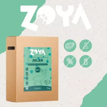 Suché krmivo pre psov ZOYA ColdPRO jeleň 9 kg — udržiavacie pre dospelé psy, monoprotein jeleň, 26 % bielkovín, 9,5 % tuku