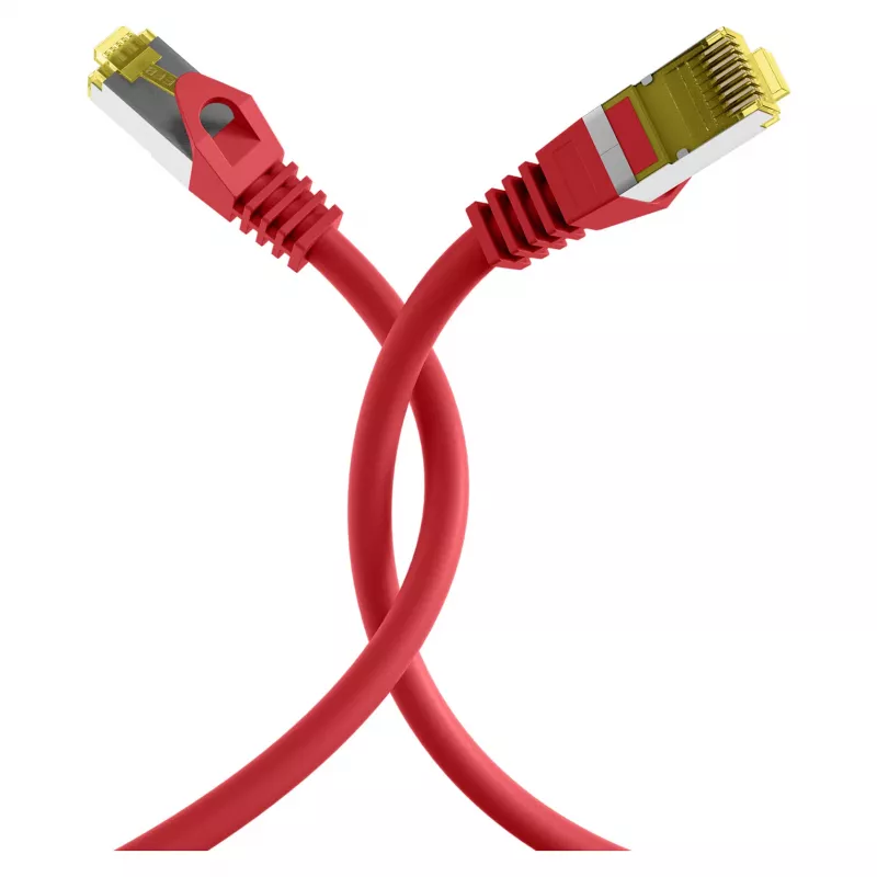 EFB-Elektronik RJ45 patch kábel Cat.6A S/FTP LSZHCat.7 surový kábel červený 0,15 m výrobca: EFB Elektronik (MK7001.0,15R)