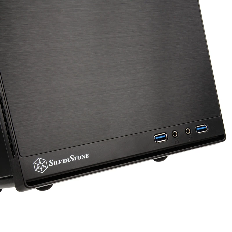 SilverStone SUGO 13 - Desktop - Mini-DTX - bez napájacieho zdroja (AT / PS/2) - čierna - USB/Audio (SST-SG13B-Q)
