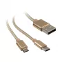 Akasa AK-CBUB42-12GL USB kábel 1,2 m USB 2.0 USB A USB C/Micro-USB B zlatý (AK-CBUB42-12GL)