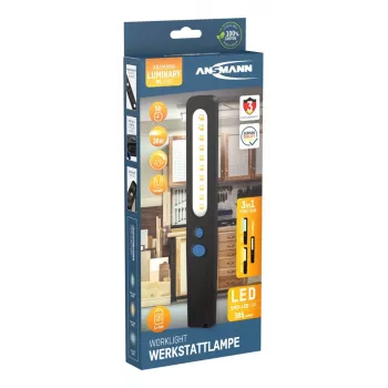 Inšpekčné svietidlo ANSMANN WL390R LED, studená/teplá biela, 385 lm, LiPo 1200 mAh, IP20, čierna