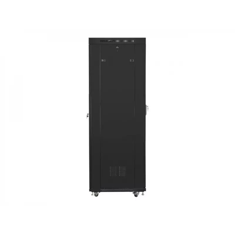 Lanberg FF01-6842-23BL 19" voľne stojaca rack skriňa 42U 600x800x2127,5 mm, sieťové dvere, LCD, 4 ventilátory, flat pack, 800 kg, IP20, zámok, kolieska, čierna