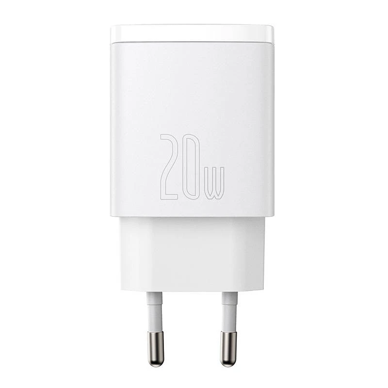 Nástenná nabíjačka Baseus Compact 1x USB-A + 1x USB-C 3A, kompaktný cestovný adaptér