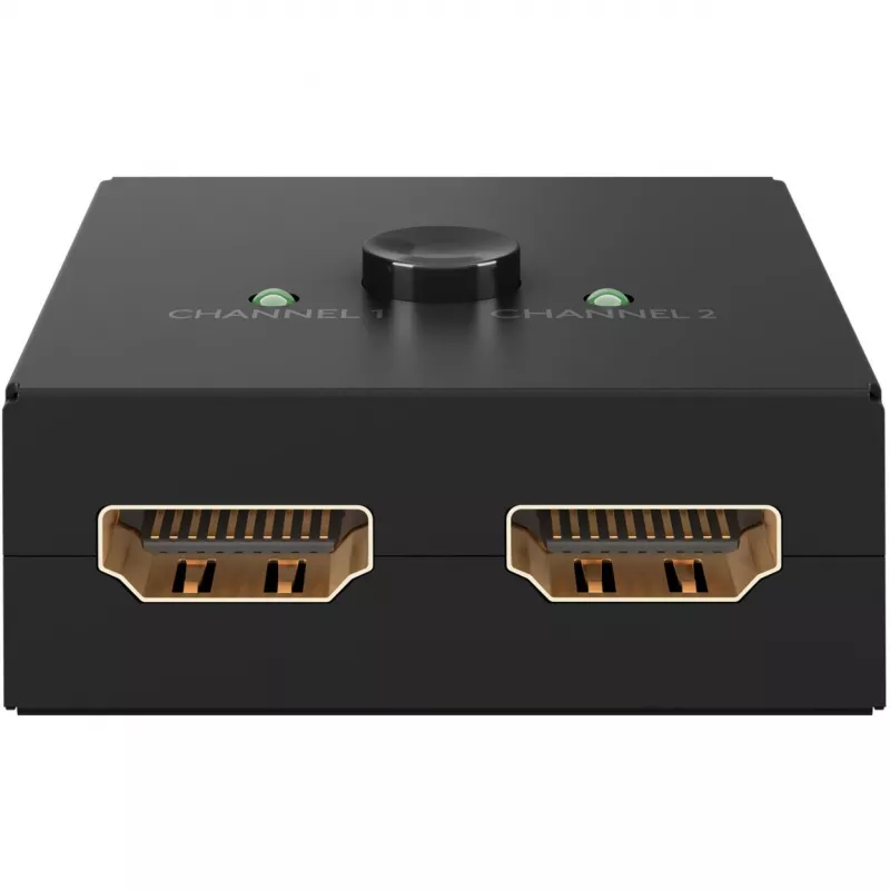 Goobay 58485 Manuálny prepínač HDMI 2 na 1, 4K 30 Hz, Čierny