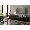 Cama TV skrinka SIGMA 3 180 čierna/čierna lesklá + biela