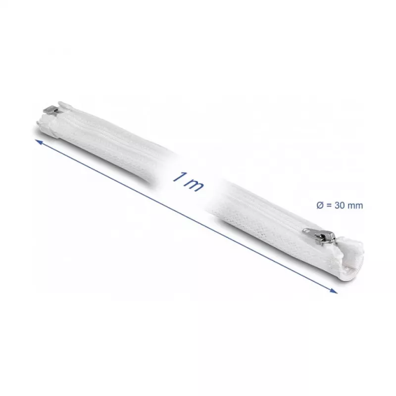 Pletená hadica DeLOCK 20822 1 m x 30 mm biela