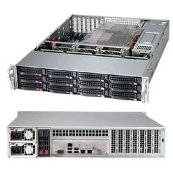 Serverová skriňa Supermicro CSE-826BAC12-R1K23LPB Rack čierna 1200 W