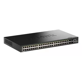 D-Link 52-port Gigabit Stackable PoE+ Smart Managed switch so 4 x 10G SFP+ portami