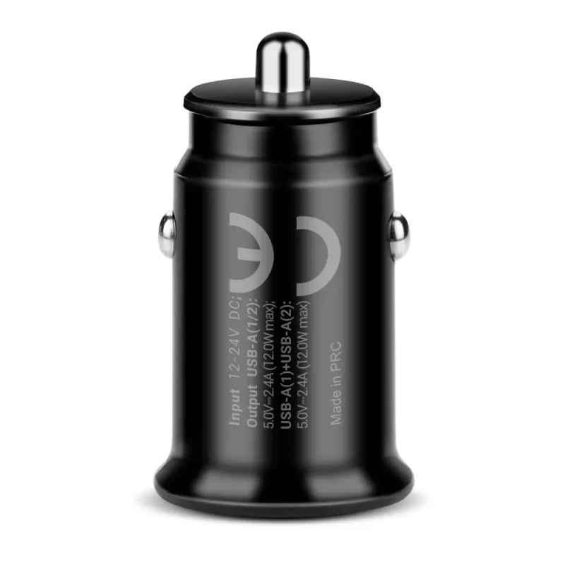 Auto nabíjačka everActive CC-25 — 2x USB port, celkový výkon 12W, 12V–24V palubné napätie