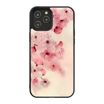 Ochranné puzdro iKins pre Apple iPhone 12 Pro Max – dizajn čerešňových kvetov