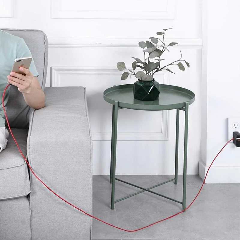 USB na Lightning kábel Aukey CB-AL01 červený – nylonový oplet, Lightning konektor pre zariadenia Apple