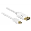DisplayPort kábel DeLOCK 83484 Mini DisplayPort 5 m biely