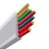 Rýchlonabíjací kábel 3in1 Baseus Free2Draw USB-C na USB-C/Lightning/Micro 100W, 1,1m (biela)