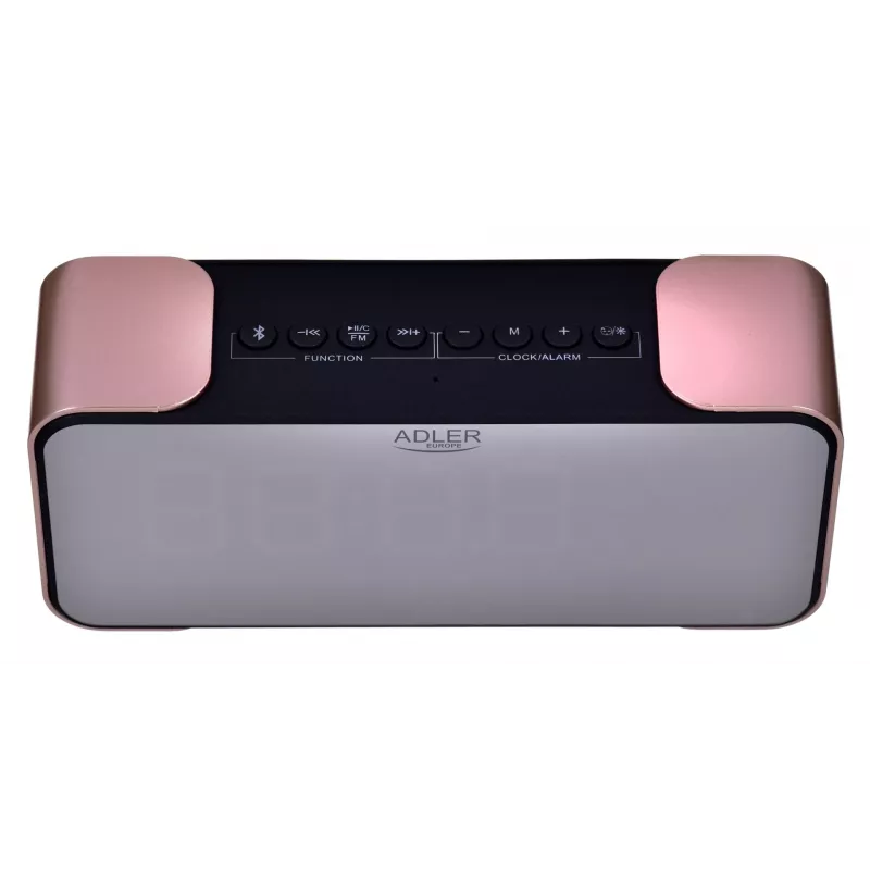 Digitálny budík Adler AD 1190CR — LED displej, FM rádio, Bluetooth, SD prehrávač, 2600 mAh batéria