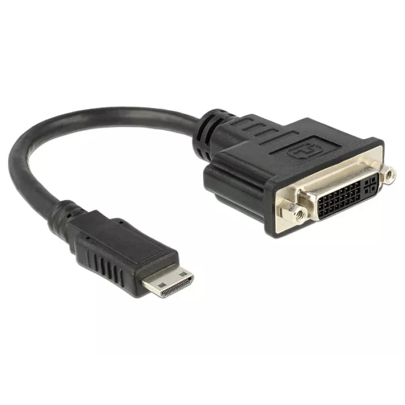 Video káblový adaptér DeLOCK 65564 0,2 m HDMI typ C na DVI‑D čierny