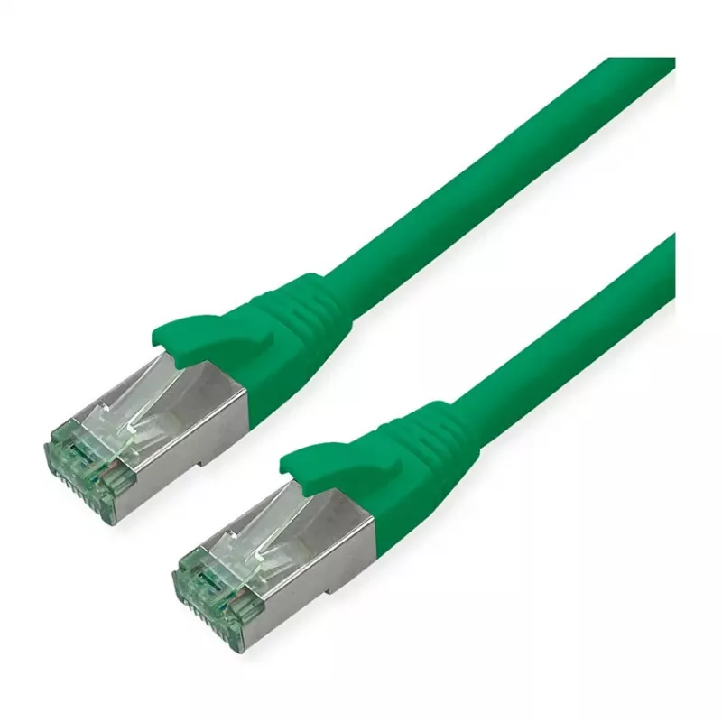 ROLINE RM patch kábel Cat.6A S/FTP (PiMF), zelený, 0,3 m