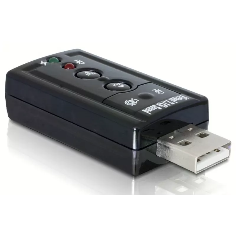 DeLOCK USB zvukový adaptér 7.1 - zvuková karta - stereo - USB (61645)
