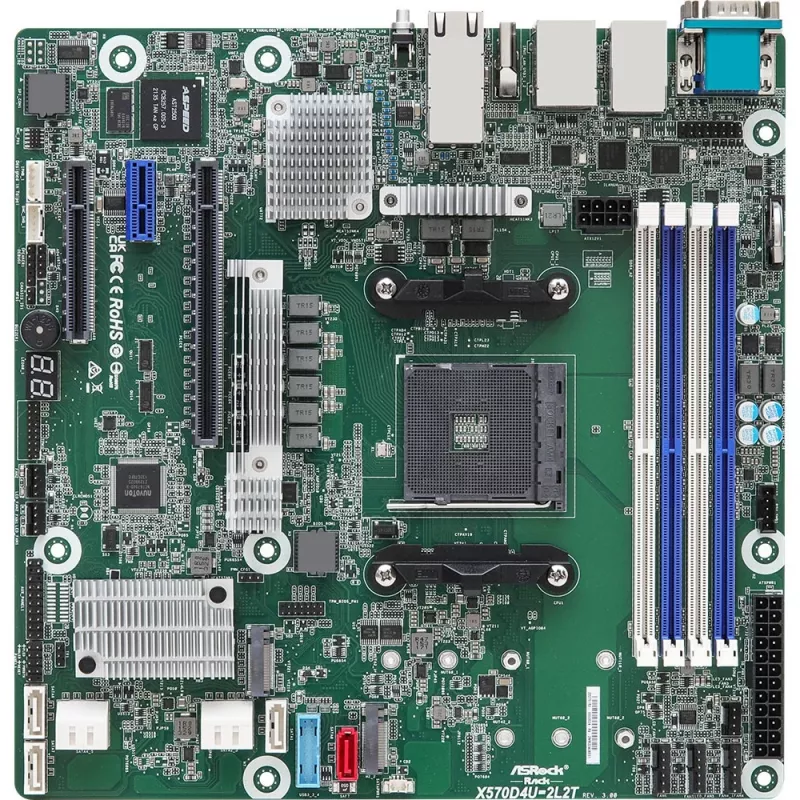 ASRock X570D4U-2L2T/BCM základná doska AMD X570 Socket AM4 micro ATX