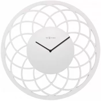 NeXtime hodiny 3115wi Big Dreamcatcher, Ø60 cm, nástenné, biele