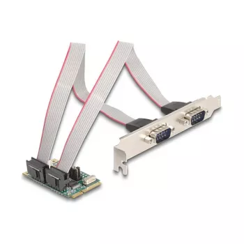 DeLOCK 95276 Interný RS-232 adaptér Mini PCI Express zelený