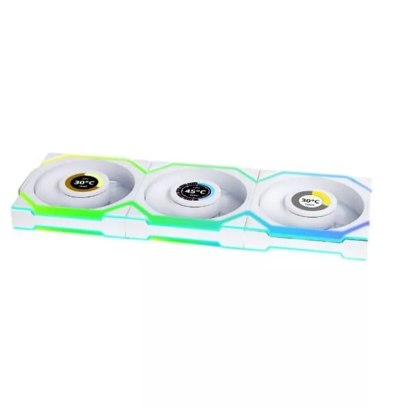Lian Li UNI FAN SL Wireless 120 ARGB PWM ventilátor do skrinky, 120 mm, 3-balenie vrátane ovládača, biely