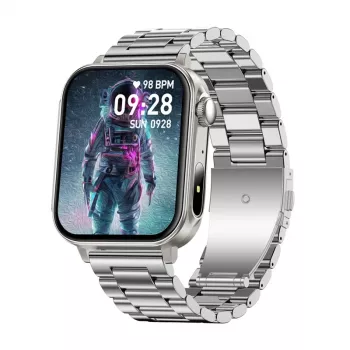 Smartwatch Colmi P80 Steel strieborná s Bluetooth a meračom tepu