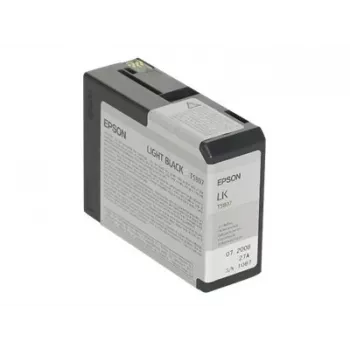 Epson jednoduché balenie Light Black T580700, svetločierna, pigmentový atrament, 80 ml, 1 kus