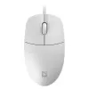 Káblová myš DEFENDER AZORA MB-24 — obojručná optická USB myš, 1200 dpi, 3 režimy rozlíšenia, biela, 109×86×34 mm