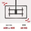 Stropný držiak na TV MACLEAN MC-112B, max. nosnosť 60 kg, naklápací a otočný