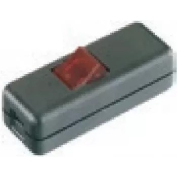 Bachmann 8010 - kolískový spínač - 2P - čierny - červený - 250 V - 80 mm - 30 mm