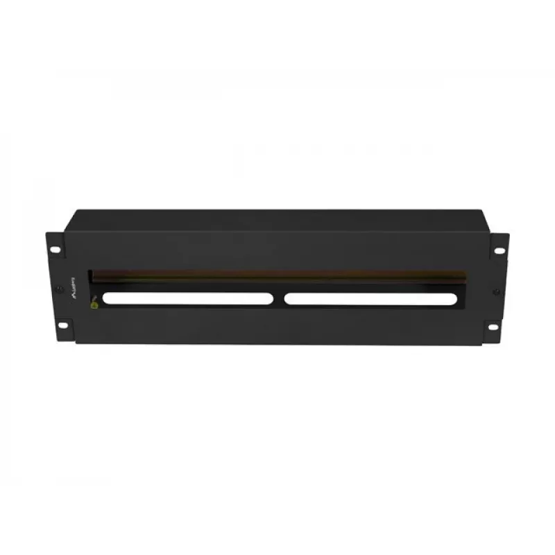 Lanberg AK-VDP103-B 19-palcový 3U rozvodný panel napätia s DIN lištou TS-35, čierny