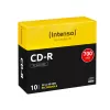 Intenso – 10 x CD-R – 700MB (80 min) 40x – Slim Jewel Case – pamäťové médium (1001622)